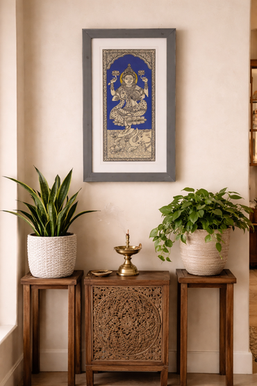 Framed Pattachitra Paintings – Goddess Lakshmi, the symbol of prosperity and good fortune | Handmade and Timeless