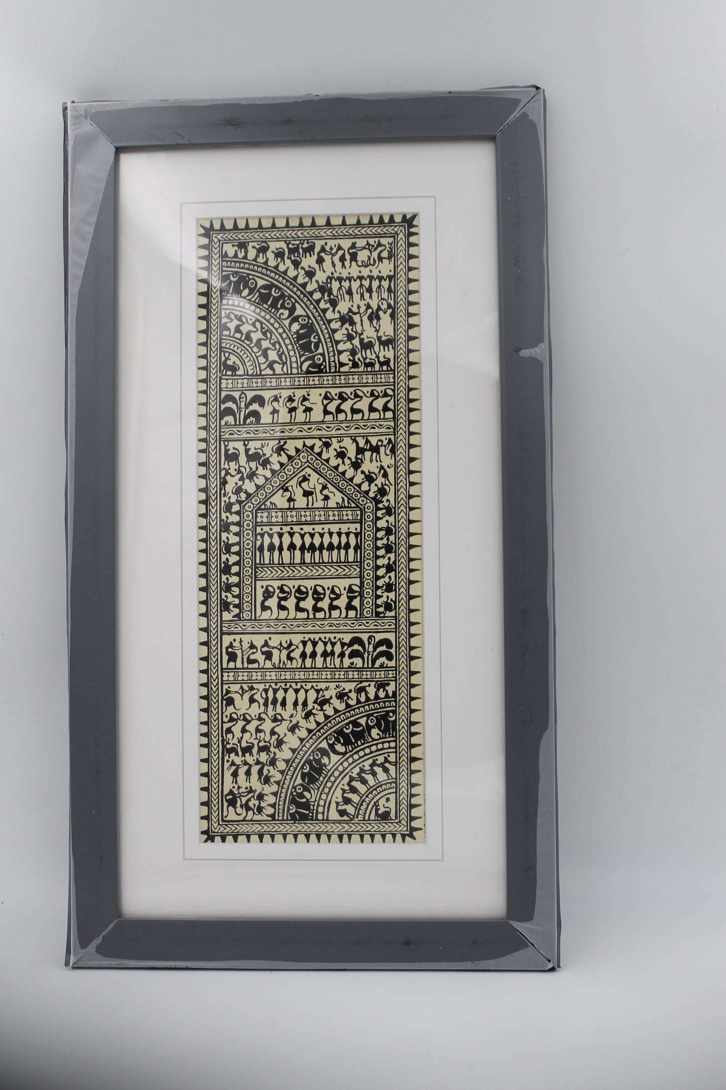 Framed Pattachitra Painting –  Tribal art on tussar silk | Handmade and Timeless