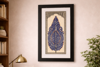 Framed Pattachitra Paintings – Tree of Life painted on Tussar silk with minimalistic design | Handmade and Timeless