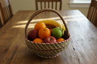 Handmade Sabai Grass Basket with Handle | Eco-Friendly, Sustainable Storage & Organizer Basket for Home Décor