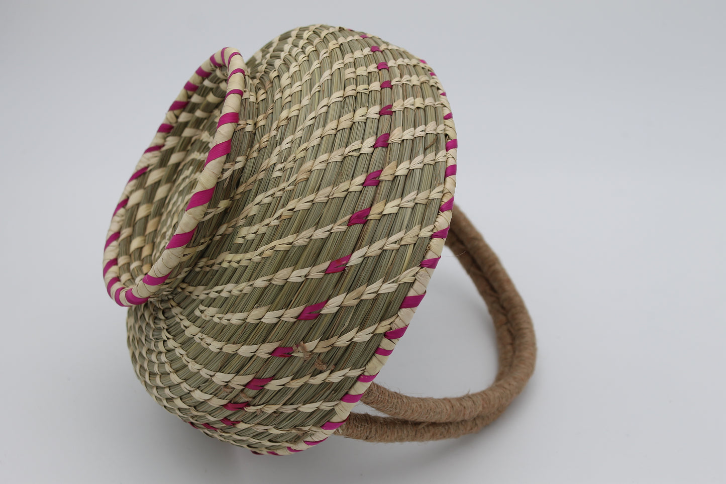 Handmade Sabai Grass Basket with Handle | Eco-Friendly, Sustainable Storage & Organizer Basket for Home Décor
