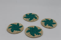 Sabai Grass Coasters – Handwoven Round Coaster Set of 4 | Eco-Friendly, Natural, Traditional Tableware