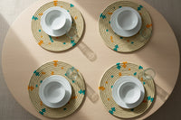 Dining Table Mats/Placemats - Heat Resistant Trivet for Hot Pots, Coffee Table, Side Table (Natural, 12 inch - Set of 4