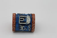 Handmade Recycled Paper Pen Stand with Tribal Art | Eco-Friendly Desk Organizer for Home & Office