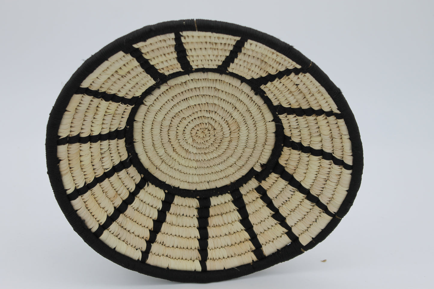 Handwoven sabai grass fruit basket with black rim| Eco-Friendly, Natural, Traditional Tableware |