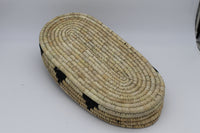 Natural Weave™ – Handwoven Sabai Grass Organizer Tray with Black Accent