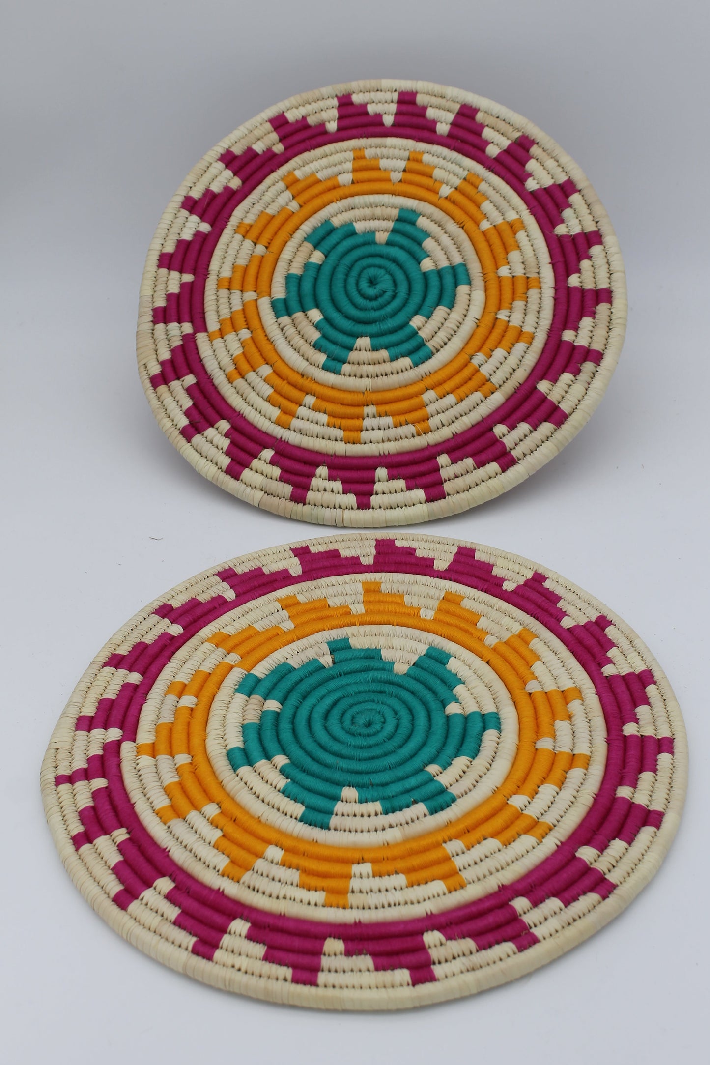 Multicolored Dining Table Mats/Placemats - Heat Resistant Trivet for Hot Pots, Coffee Table, Side Table (Multicolour, 12 inch - Set of 4)