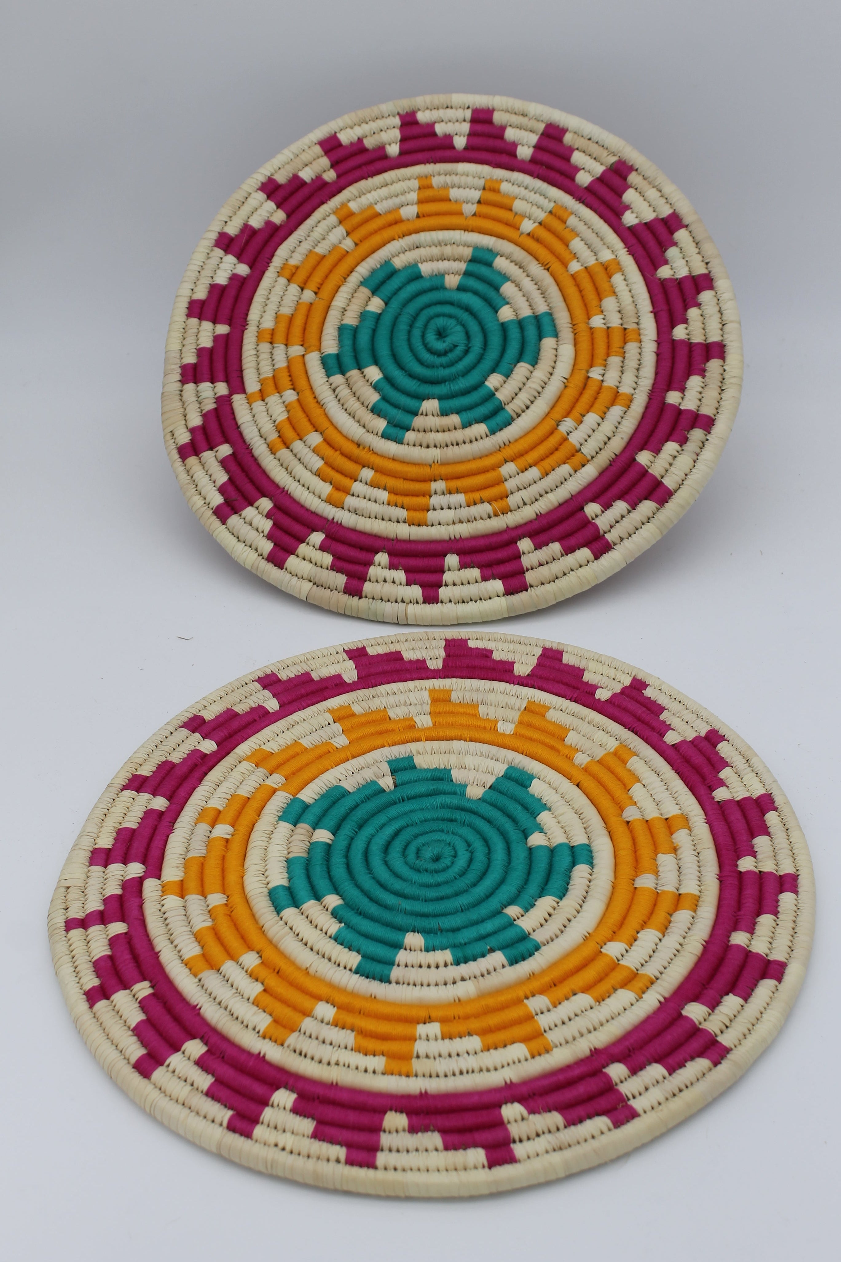 Multicolored Dining Table Mats/Placemats - Heat Resistant Trivet for Hot Pots, Coffee Table, Side Table (Multicolour, 12 inch - Set of 4)
