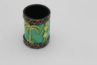 Handmade Recycled Paper Pen Stand with Tribal Art | Eco-Friendly Desk Organizer for Home & Office