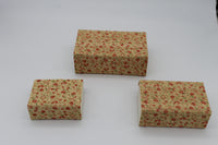 Three-In-One Bamboo Jewelry Box - small pink flowers