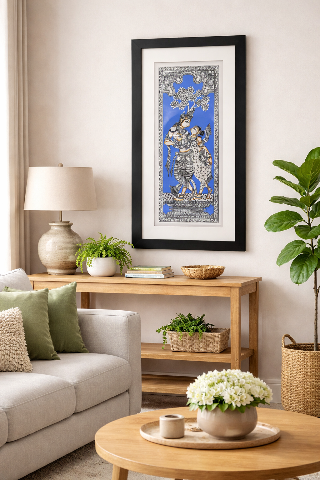 Framed Pattachitra Paintings – Radha and Lord Krishna | Handmade and Timeless